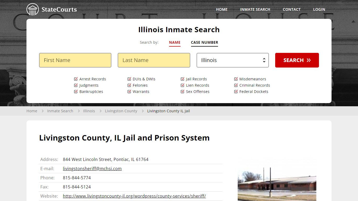 Livingston County IL Jail Inmate Records Search, Illinois - StateCourts